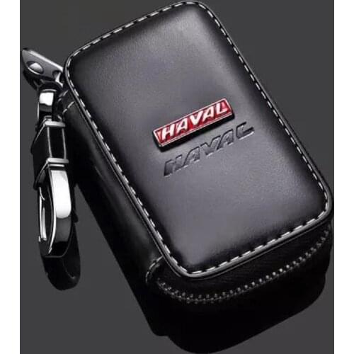 Genuine Leather Car Remote Key Cover Case Shell Holder Wallet For Great Wall Haval / Hover H1 H2 H6 H7 H4 H9 F5 F7 F9 H2S C50