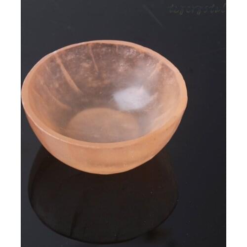 Natural Orange Polished Round Gypsum Bowl Decorative Crystal(1pc)