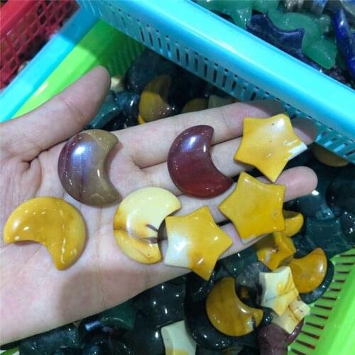 Natural mookiate Crystal Gemstone Star Meditation Healing Chakra Polished Gifts Natural Quartz Crystals 1pc