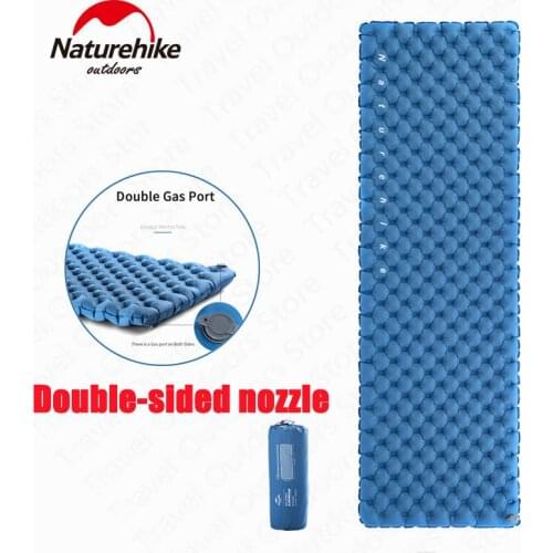Naturehike 2020 Camping Mat Tent Double-Airbag Camping Air Mattress 40D Nylon TPU Inflatable Bed Sleeping Pad Picnic Travel
