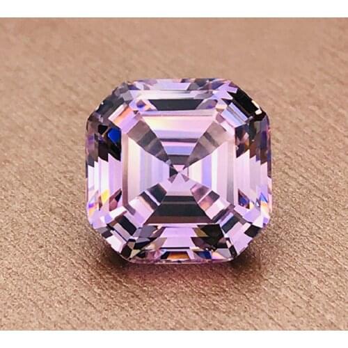 New arrival material brillient stone light pink american ascha-shape princess cut for ring brecelet gem-set jewelry