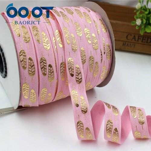 OOOT BAORJCT,1762813, 5/8'' 16MM Bronzing elasticity Ribbon , 10 yards DIY handmade hair accessories Material , free shipping