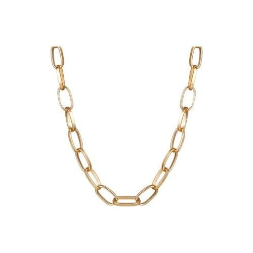 Fashion Asymmetric Lock Necklace for Women Twist Gold Silver Color Chunky Thick Lock Choker Chain Necklaces Party Jewelry