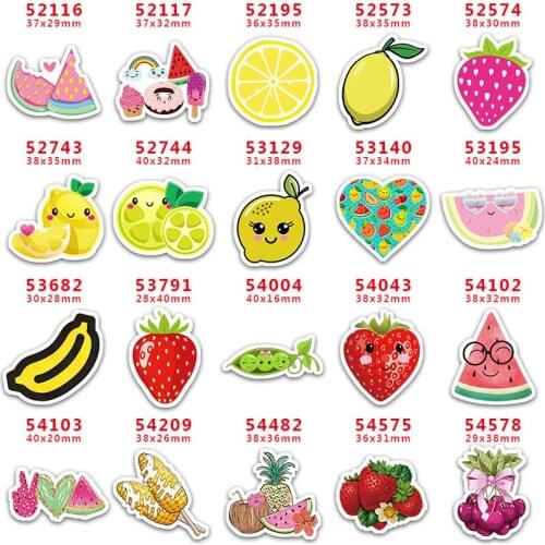 DIY Craft Supplies Sewing Accessories Cartoon Fruit Printed Planar Resins Mold 10 Pieces. PR-52116