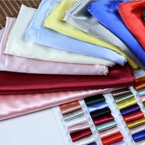 Encryption and thickened Crystal Satin Fabric synthetic silk Imitation silkworm smooth soft fabric high quality