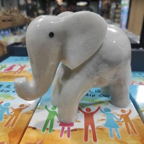 1pcs Natural marble Marble elephant Used for home decoration Marble elephant