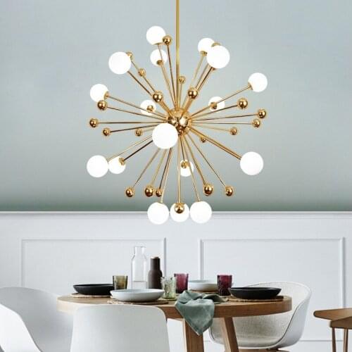 Mordern Led chandelier For living room Dining Room Radial shape Gold LED chandelier Industrial light lampadario Lighting Fixture