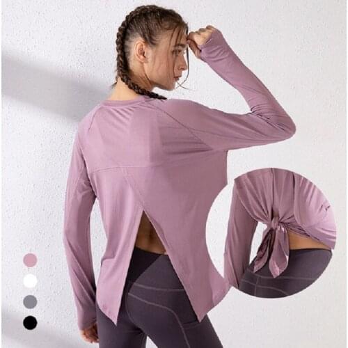 Spring Long Sleeve Yoga Shirts Sport Top Fitness Yoga Top Gym Top Sports Wear for Women Gym Female Mujer Running T Shirt X306
