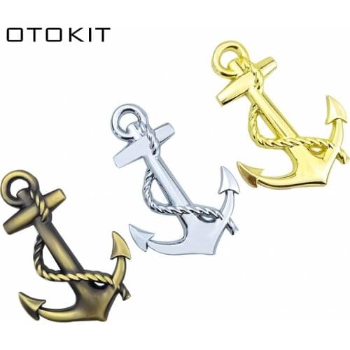 New Anchor 3D Car Emblems Decorations Badge Sticker Metal Car Auto Motorcycle Logo Totem Automobiles Car Styling Accessories