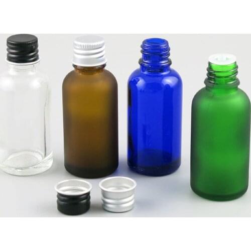360 x 30ml Essential Oil Portable Green Clear Brown Blue Glass Bottles With Aluminum Cap For Liquid Reagent Pipette Bottle Vials