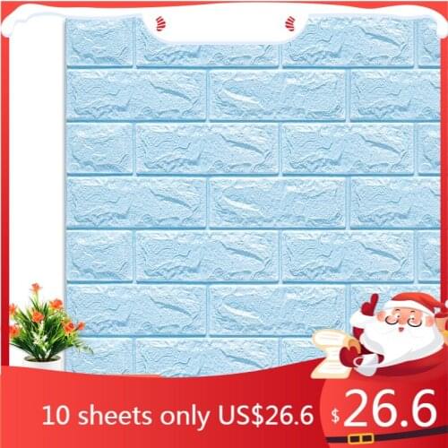 3D Brick Wall Stickers Wallpaper Decor Foam Waterproof Wall Covering Wallpaper For Kids Living Room DIY Background