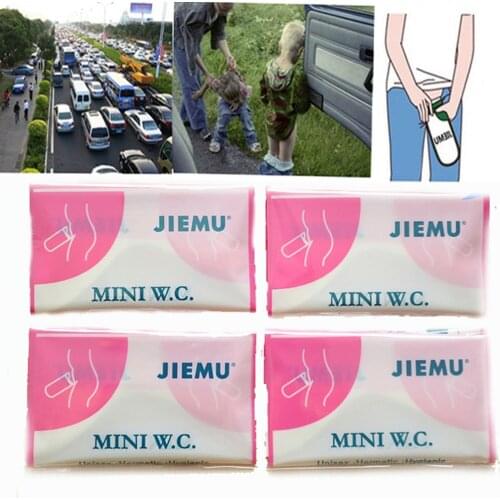 Outdoor 4 pcs Disposable Urinal Toilet Bag Camping Male Female Kids Adults Portable Emergency Pee Bag Loading