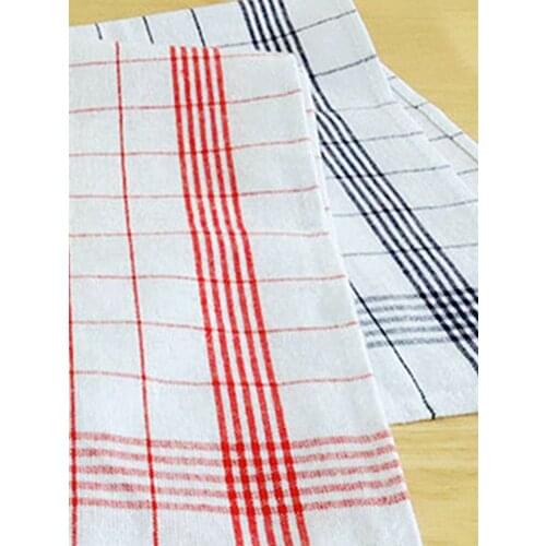 4pcs Red and Blue Checkered Napkin Table Napkins Cotton Linen Napkin