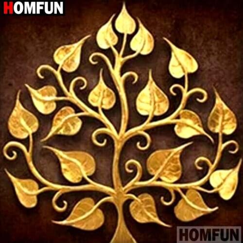 HOMFUN Full Square/Round Drill 5D DIY Diamond Painting "Landscape tree" Embroidery Cross Stitch 5D Home Decor Gift A16295