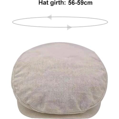 White Solid Cotton Men Beret Cap Adjustable Hats Men Cowboy Hat Golf Driving Summer Flat Cabbie Newsboy Caps