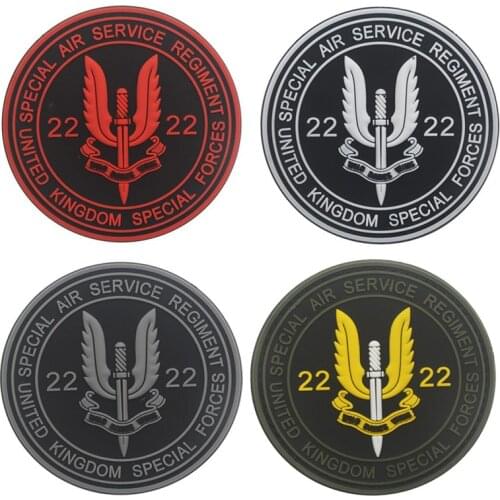 1pcs 8cm British 22nd Special Air Crew Garment Sewing Fabric Badge Rubber Velcro Badge Armband Clothes Backpack Decoration
