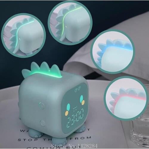 Xiaomi Cute Dragon Alarm Clock Creative Smart Night Light Desktop Clock Children Student Bedside LED Digital Electronic Clock