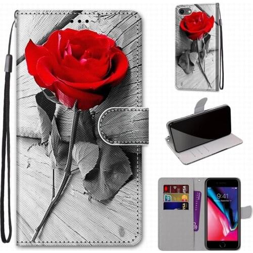 Flower Flip Case Girls Phone Wallet For Redmi 9C 9A 9 8 7 Redmi Note 9 Pro 8T 8 7 Pro Book Cover Magnetic Cute Holster Capa E08F