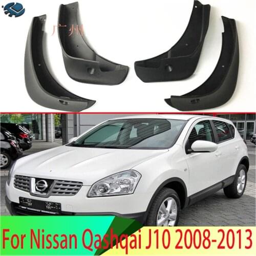 For Nissan Qashqai J10 2008-2013 4PCS Mud Flaps Splash Guards Fender Mudguard Kit Mud Flap Splash Guards Mudguard Car styling