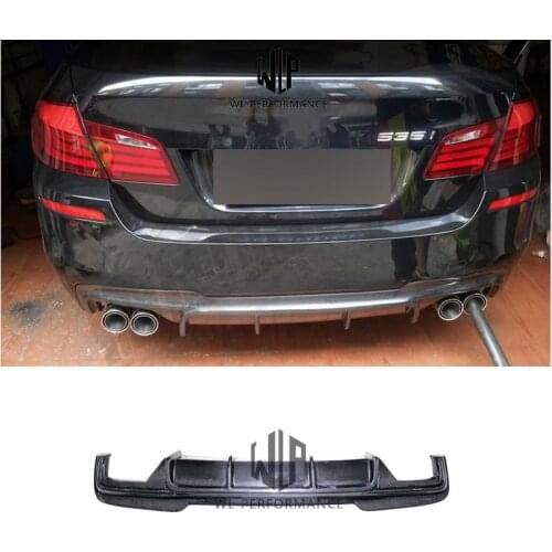 F10 F18 M Style High quality Carbon Fiber Auto Car Rear lip Aprons Splittter For BMW F10 F18 5 Series M5 Car Body Kit 10- UP