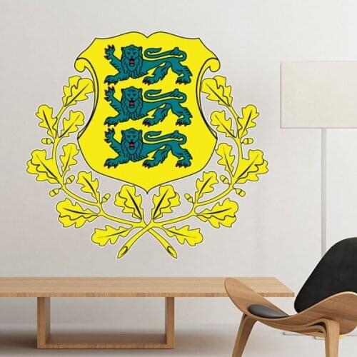 Estonia National Emblem Country Symbol Mark Pattern Removable Wall Sticker Art Decals Mural DIY Wallpaper for Room Decal