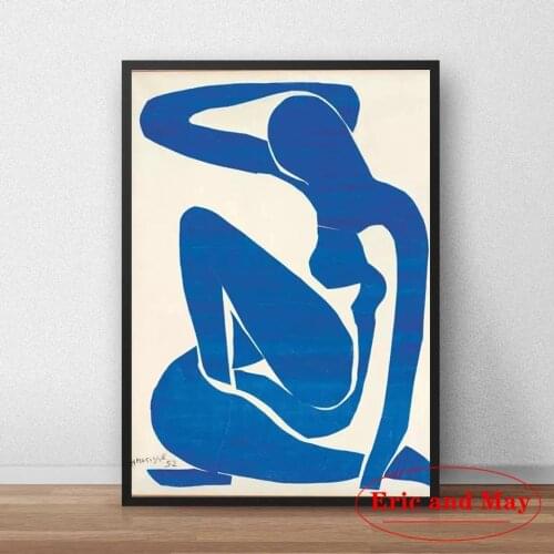 French Henri Matisse Blue Nude Poster And Print Canvas Painting Art Wall Pictures Hot Modern Style Living Room Decoration Obrazy