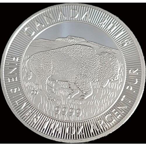 RH Silver Plated North America Bison Commemorative Coins Collectibles For Collection Gifts Business Gifts