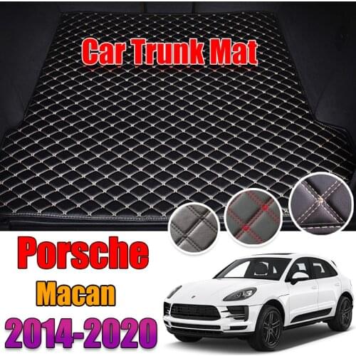 The Trunk Cargo Leather Liner Car Boot Liner Cargo Compartment Floor Carpet Mud Kick For Porsche Macan 2014-2020