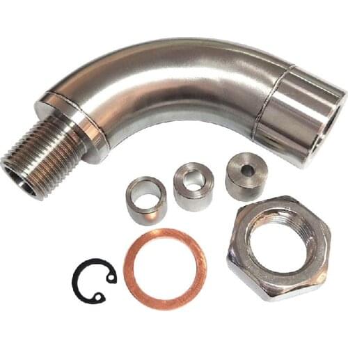 M18X1.5 O2 Angled Oxygen Sensor Lambda Extension Spacer Brass For Decat /Hydrogen