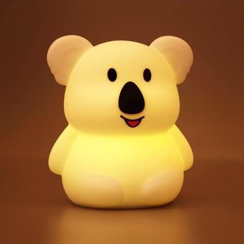 Cute LED Night Light Silicone Touch Sensor 9 Colors Cat Night Lamp Kids Baby Bedroom Desktop Decor Ornaments Battery/USB Charge