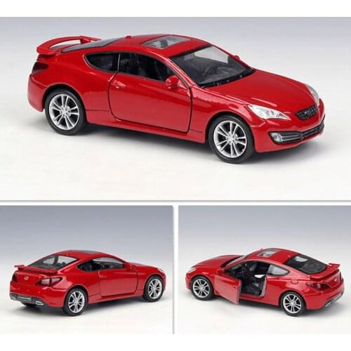 1:36 Hyundai 2009 Genesis Coupe Red Alloy Car Model Simulation Collection Toy Pull-Back Vehicle Gift Collection Original Box