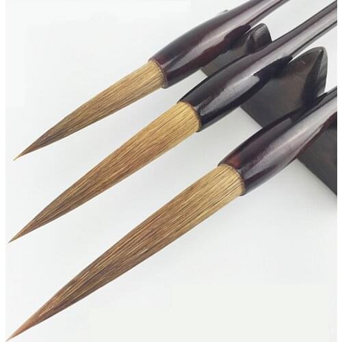 Chinese Calligraphy Pen Set Long Weasel Hair Painting Fine Line Brush Adult Huzhou Calligraphy Writing Brushes Calligraphie