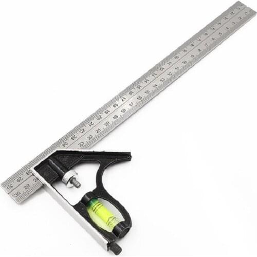 New 300mm(12") Adjustable Engineers Combination Try Square Set Right Angle Ruler P10