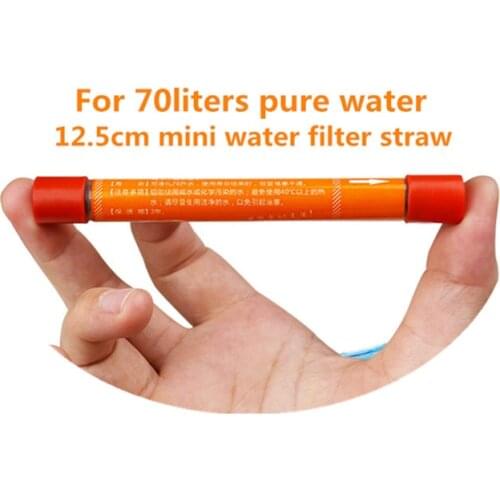 Portable Mini 5 Inch Life Integrated Water Filter Straw Pen for Outdoor Survival Hiking Emergency 18.5gallon Drink Water