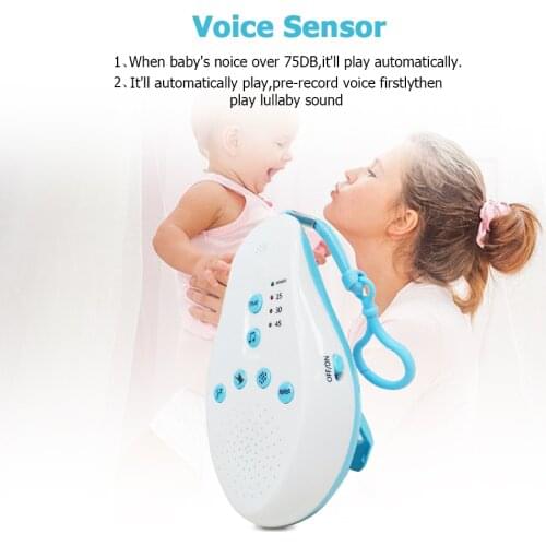 Portable Baby Sleep Soothers Noise Recorder Auto-off Timer Voice Sensor for Baby Care Professional Baby Therapy Sound Machine