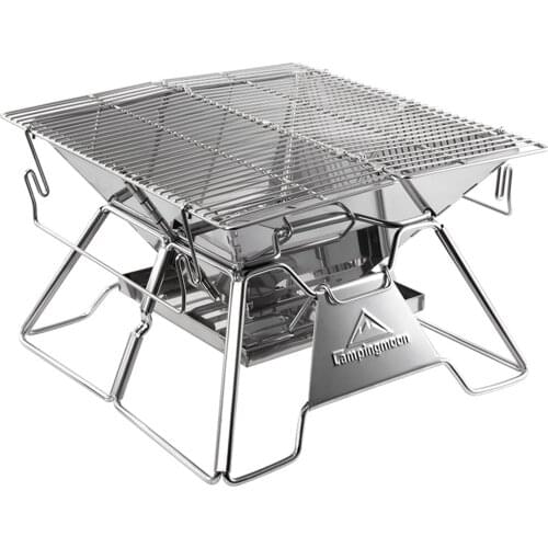Portable Folding BBQ Grill Stove Campingmoon MT-2 Camping Barbecue Cooking Table Stainless Steel Picnic Tools Cooker Accessories