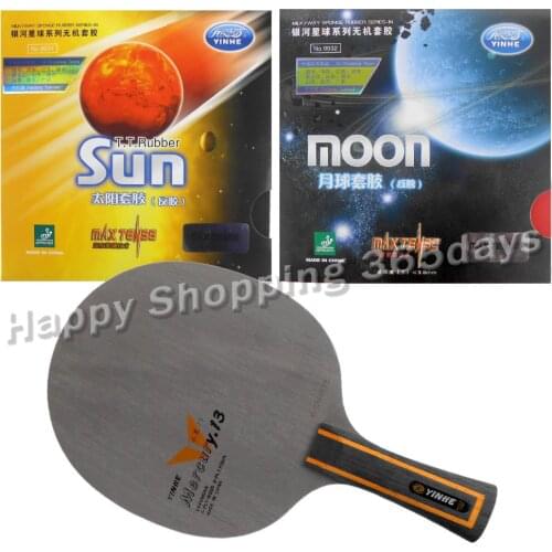 Pro Table Tennis PingPong Combo Racket Galaxy YINHE Mercury.13 with Sun and Moon Factory Tuned Long shakehand FL