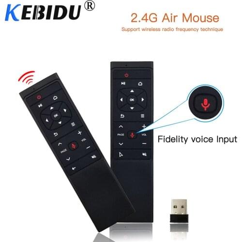 Kebidu MT12 Voice Assistant Air Mouse Gyro Sensing 2.4G Remote Control For Android TV Box H96 X96 MAX HK1 TX6 A95X F1 PK G10 G20