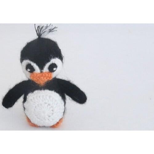 Fluffy Newborn Animal Toy Photography Props Handmade Crochet Baby Toy Baby Girl Boy Shower Gift