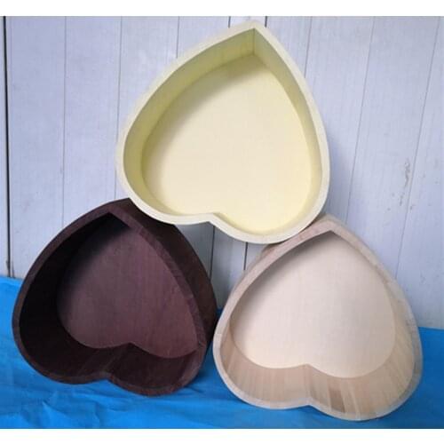 Wholesale Retail Baby Photography Props Wooden Heart Shape Box Bowl Newborn Infants Child Photo Posing Shooting Prop Accessories