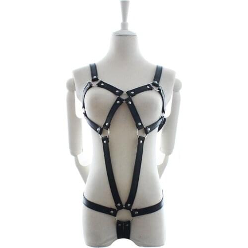 Sexy Costumes Leather Fetish Lingerie Hot Flirt Women Bondage Restraints Adult Games Stage Performance Couple Sex Toys New