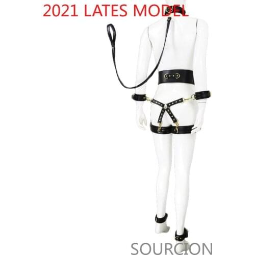 SWT Sex Toys For Woman Men SM collar & 6 cuff & waistband &connection Bondage Set Erotic Restraint Adults Game for Couples
