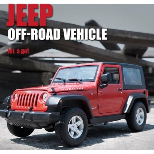 Welly 1:24 JEEP Rubicon alloy car model Diecasts Toy Vehicles Collect gifts Non-remote control type transport toy