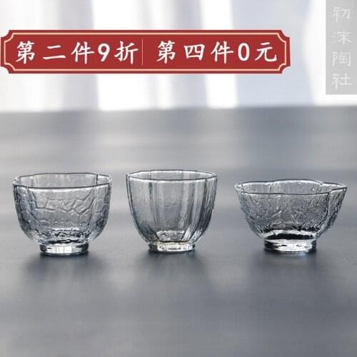 ★beginning of the Japanese thickening heat-resistant glass tea cup hammer the household sample tea cup master glass cups