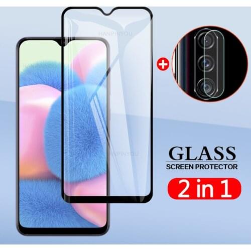 2 In 1 Back Camera Lens Film Screen Protector Protective Tempered Glass For Samsung A30s A307F A307FN 6.4"