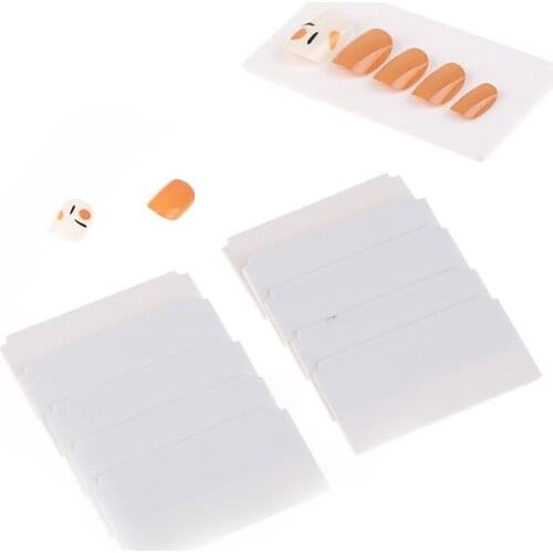 10Pcs Fake Nail Display Stand Box Gel Glitter Polish Show Holder Plastic Partition Plate Rhinestones Storage Case Nail Art Tools