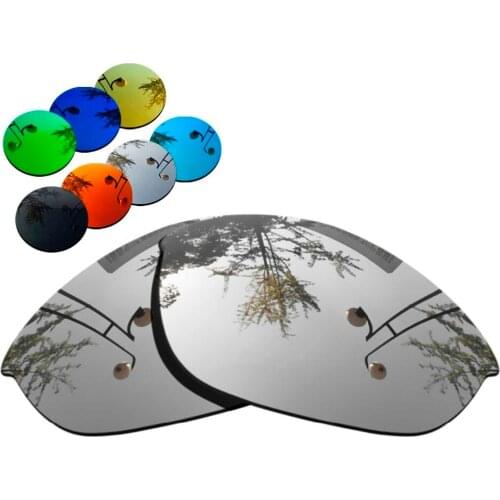 100% Precisely Cut Polarized Replacement Lenses for Half Jacket Sunglasses Chrome Mirrored Coating Color- Choices