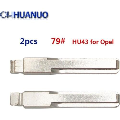 2pcs/lot 79# Remote Key Universal Uncut Blank Car Key Blade For Opel HU43 NO.30# blade