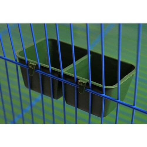 1pc 2 in 1 Parrot Food Water Bowl Dual Feeding Cup Plastic Bird Pigeons Cage Water Food Feeder Bird Parrot Pet Aviary Water Bowl