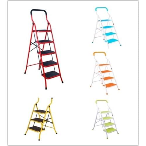 3/4/5 Steps Step Ladder Foldable Safety Ladder Non Slip For Home Kitchen Garage Step Ladder DQTY03/04/05